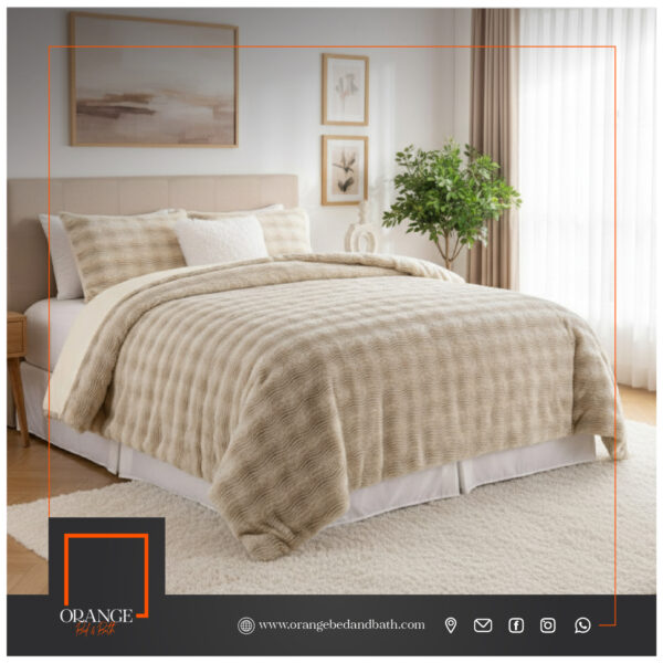 طقم لحاف فرو رابيت 4 قطع | Twin SIZE