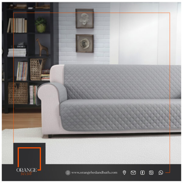 طقم غطاء كنب 7 مقاعد سكني فاتح | Sure Fit Sofa Cover